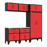 Armadillo Tough Red 7-Piece Garage Cabinet Set with Levelers-AR6PC113R