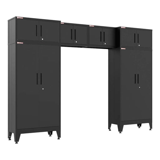 Armadillo Tough Black 6-Piece Garage Cabinet Set with Levelers-AR6PC114B