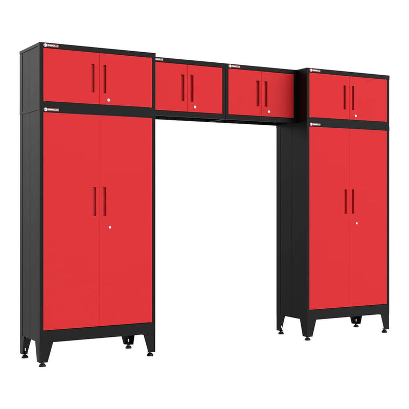 Armadillo Tough Red 6-Piece Garage Cabinet Set with Levelers-AR6PC114R