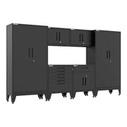 Armadillo Tough Black 6-Piece Garage Cabinet Set with Levelers-AR6PC135B