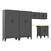 Armadillo Tough Black 6-Piece Garage Cabinet Set with Levelers-AR6PC142B