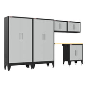 Armadillo Tough Grey 6-Piece Garage Cabinet Set with Levelers-AR6PC142G