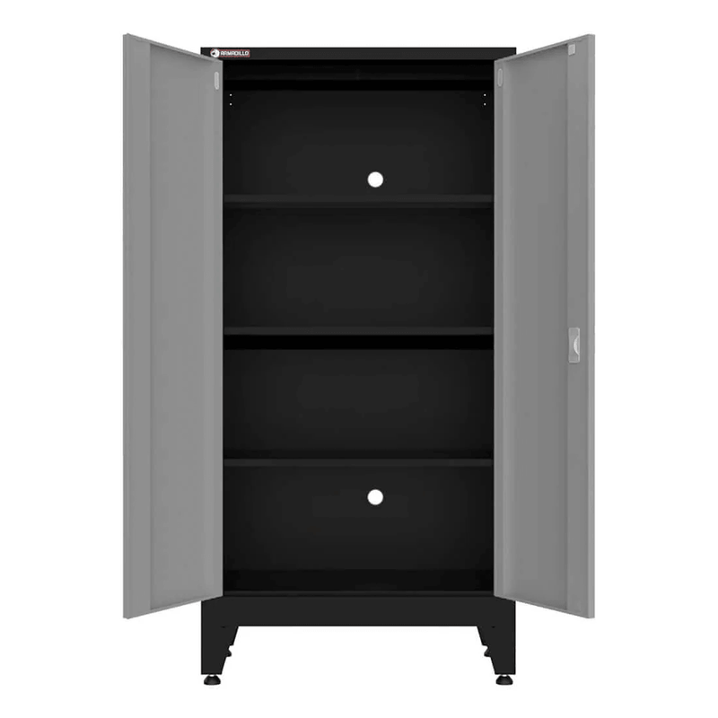 Armadillo Tough Grey 6-Piece Garage Cabinet System with Levelers and Casters