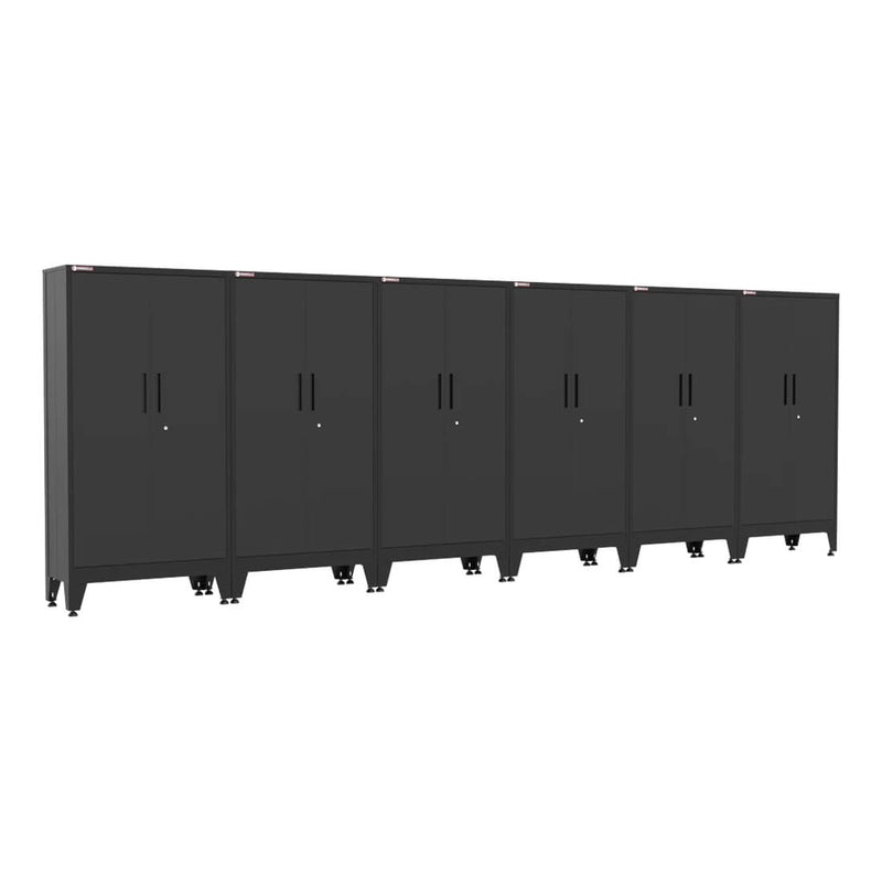 Armadillo Tough Black Gear Locker Tall Cabinet (6-Pack)