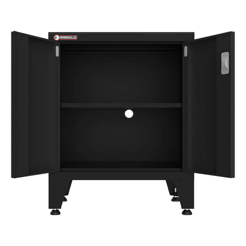 Armadillo Tough Black 6-Piece Garage Cabinet Setup with Levelers