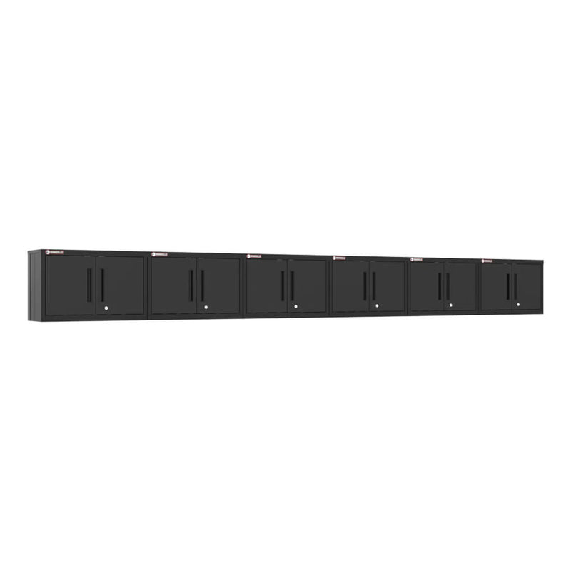Armadillo Tough Black Wall Cabinet (6-Pack)