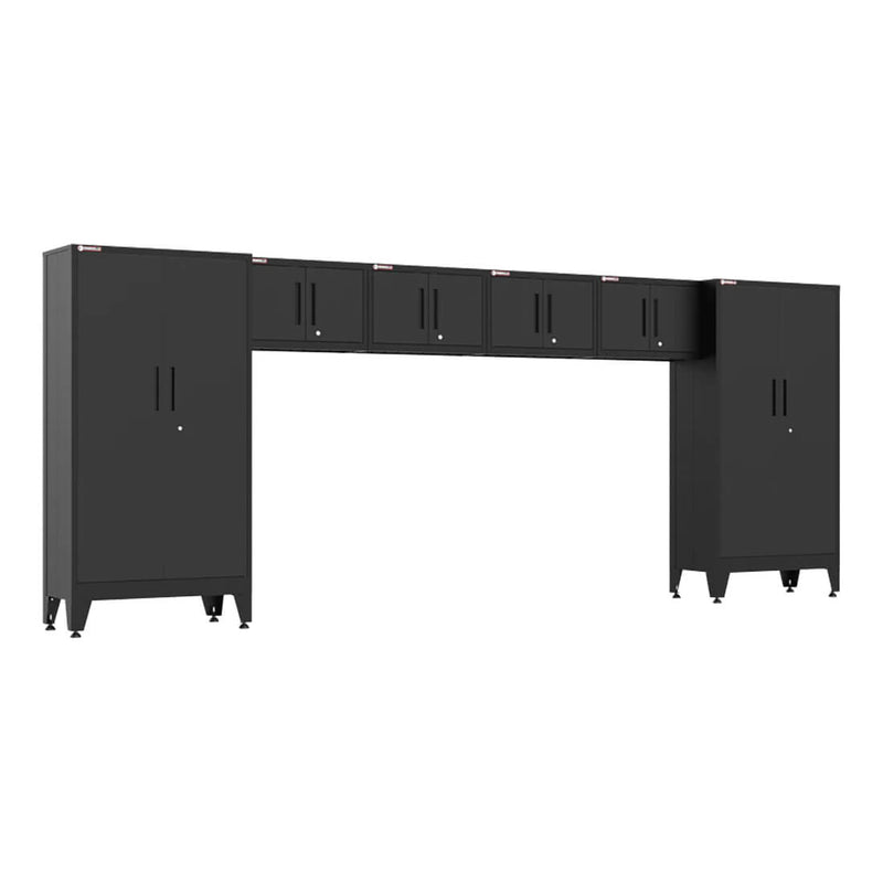 Armadillo Tough Black 6-Piece Garage Cabinet Kit with Levelers