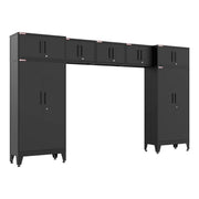 Armadillo Tough Black 7-Piece Garage Cabinet Set with Levelers-AR7PC110B