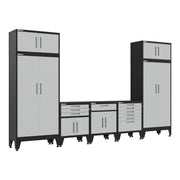 Armadillo Tough Grey 7-Piece Garage Cabinet System with Levelers-AR7PC111G