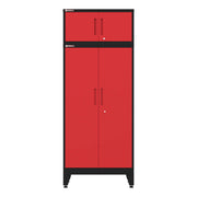 Armadillo Tough Red 7-Piece Garage Cabinet Set with Levelers and Casters-AR7PC125R