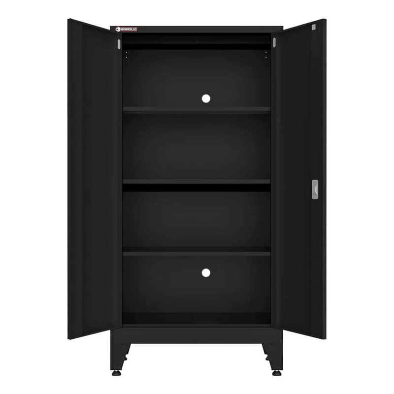 Armadillo Tough Black 7-Piece Garage Cabinet Configuration with Levelers