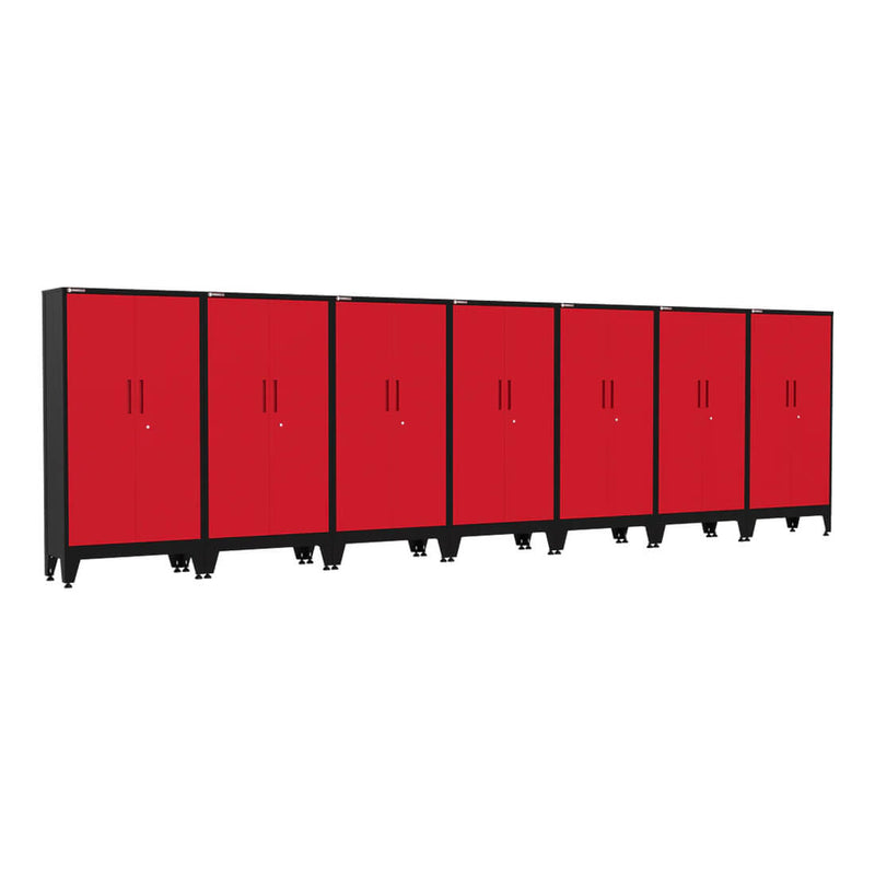 Armadillo Tough Red Gear Locker Tall Cabinet (7-Pack)