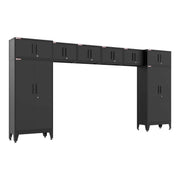 Armadillo Tough Black 8-Piece Garage Cabinet Set with Levelers-AR8PC121B