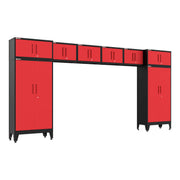Armadillo Tough Red 8-Piece Garage Cabinet Set with Levelers-AR8PC121R