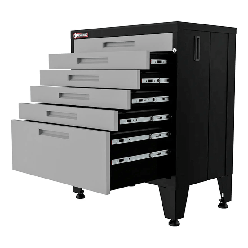 Armadillo Tough Grey 8-Piece Garage Cabinet System with Levelers