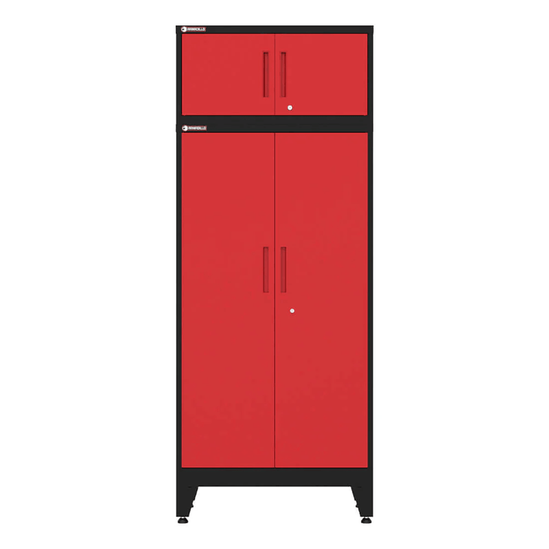 Armadillo Tough Red 8-Piece Garage Cabinet System with Levelers