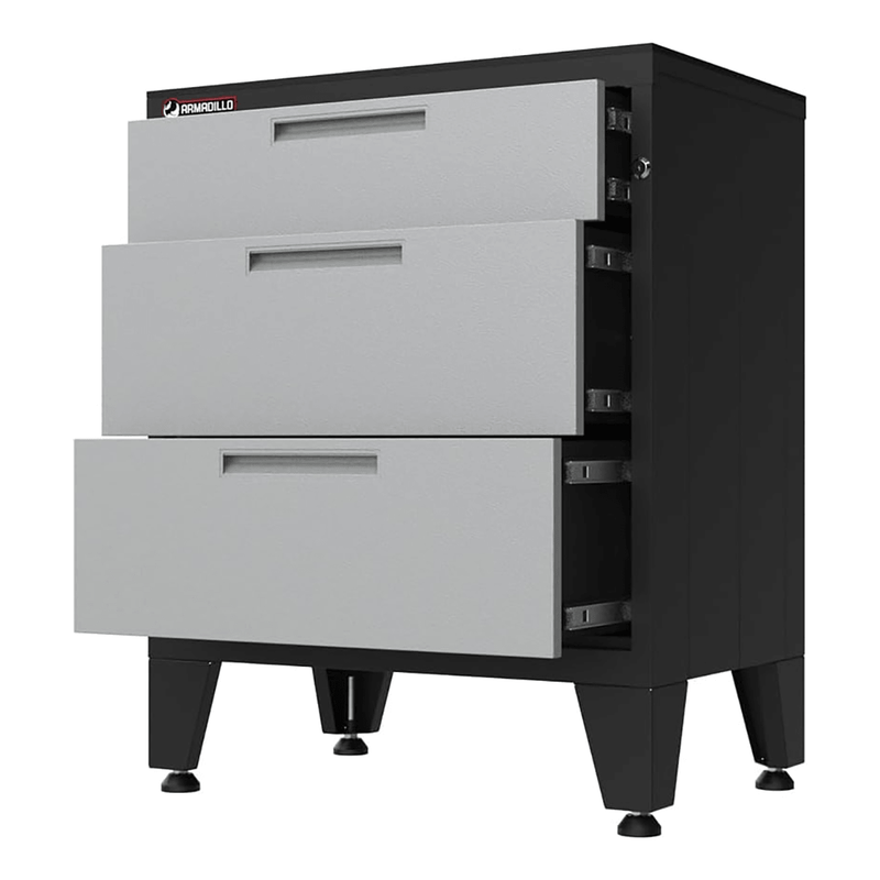 Armadillo Tough Grey 9-Piece Garage Cabinet System with Levelers