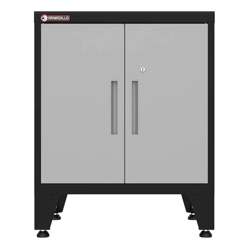 Armadillo Tough Grey 2-Door Base Cabinet with Rubber Work Mat