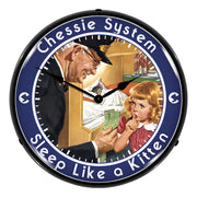 Collectable Sign and Clock Chessie System Backlit Wall Clock