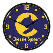Collectable Sign and Clock Chessie System Railroad Backlit Wall Clock