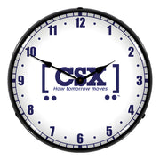 Collectable Sign and Clock CSX Railroad How Tomorrow Moves Backlit Wall Clock