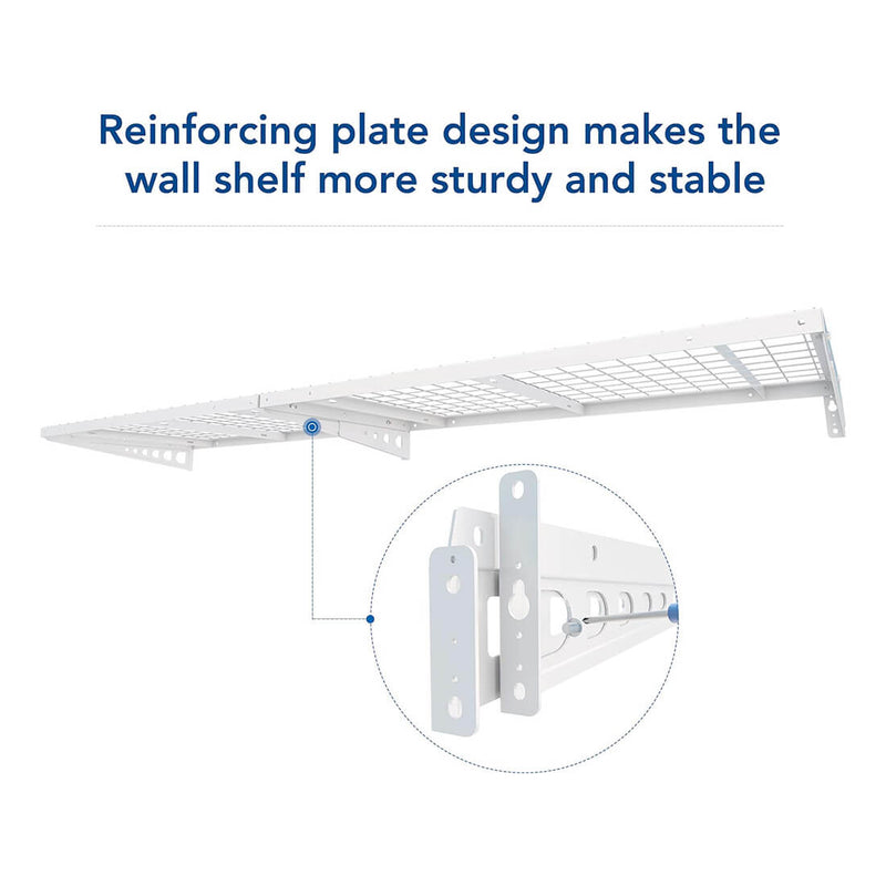 Fleximounts 2' x 4' White Pro Wall Shelving (2-Pack)