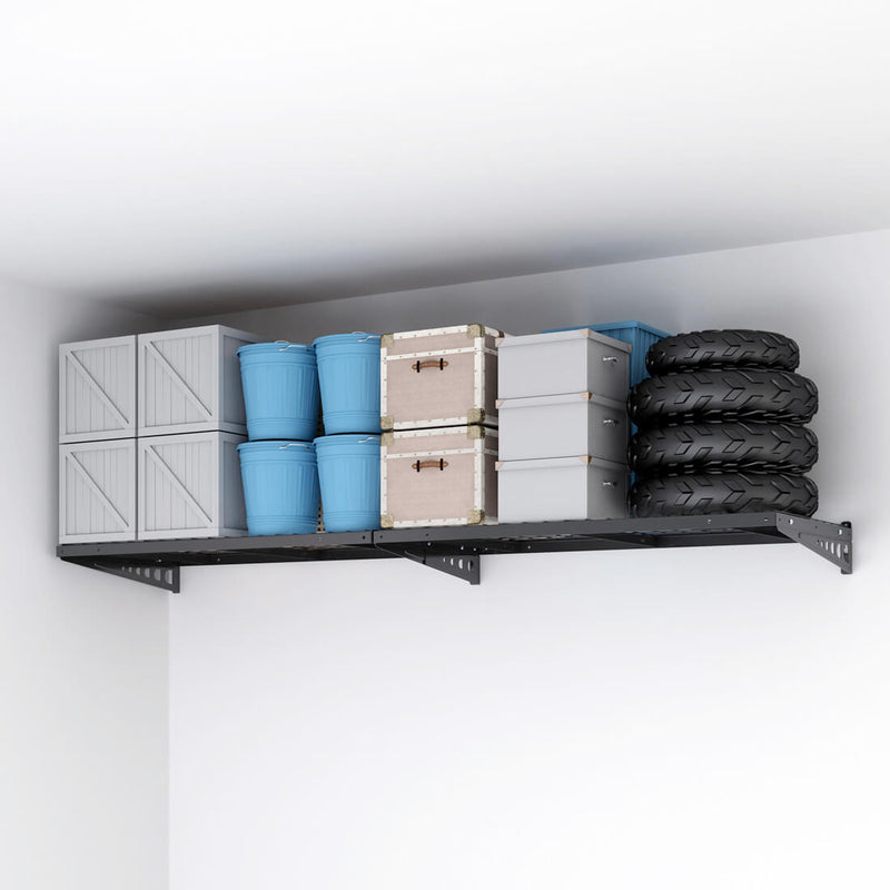 Fleximounts 2' x 4' Black Pro Wall Shelving (2-Pack)