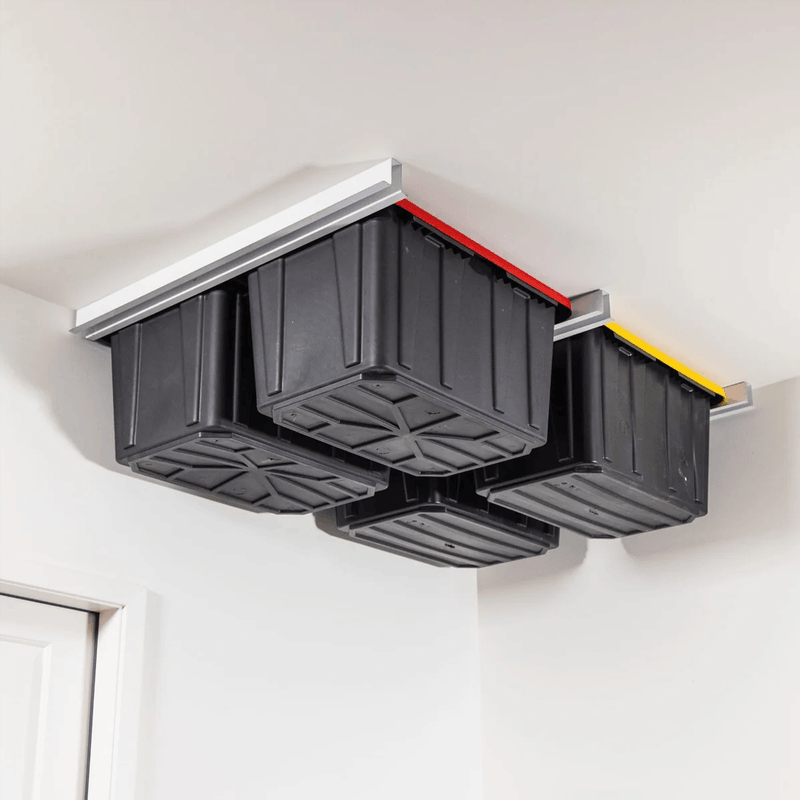 Ceiling Sam Bin Slide Overhead Tote Storage Rack (Fixed)