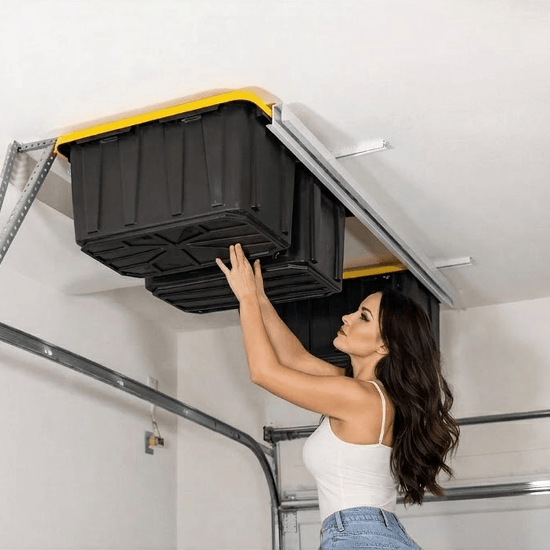Ceiling Sam Bin Slide Overhead Tote Storage Rack (Fixed)