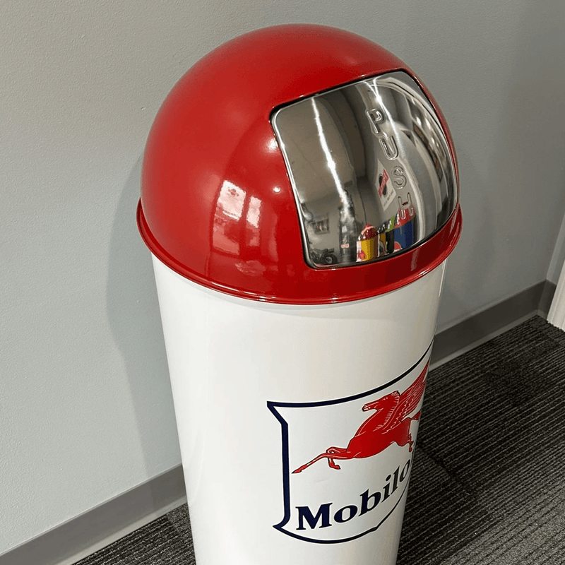 PERGL Mobiloil Bullet Style Trash Can