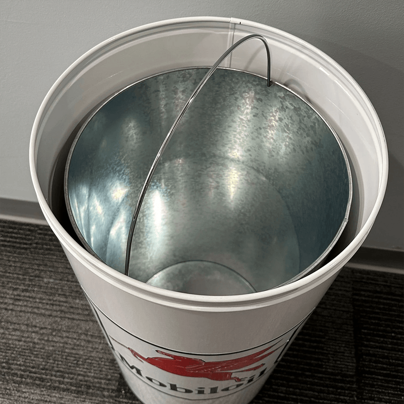 PERGL Mobiloil Bullet Style Trash Can