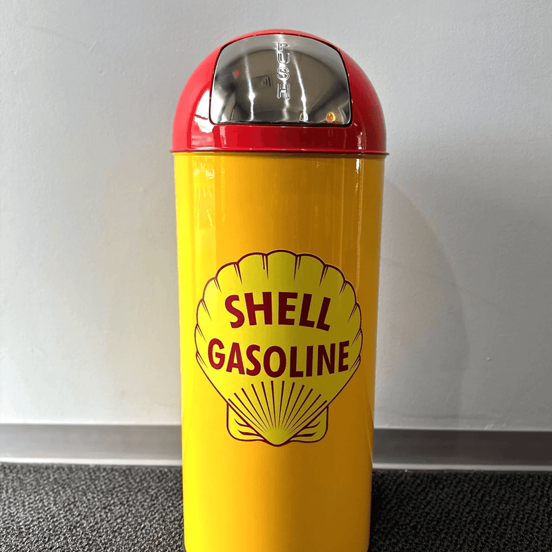 PERGL Shell Gasoline Bullet Style Trash Can