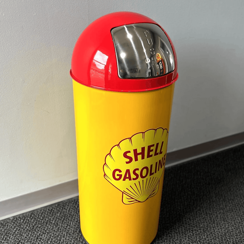 PERGL Shell Gasoline Bullet Style Trash Can