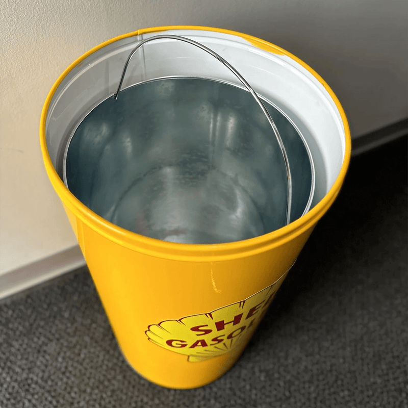 PERGL Shell Gasoline Bullet Style Trash Can