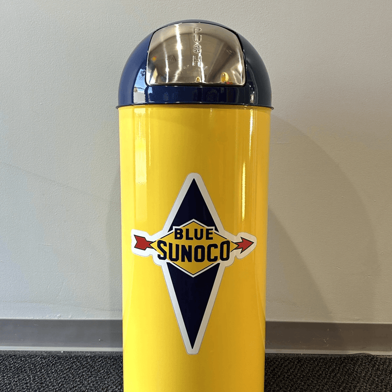 PERGL Blue Sunoco Bullet Style Trash Can