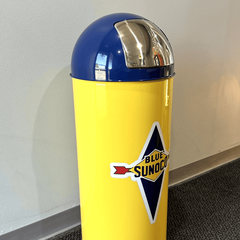 PERGL Blue Sunoco Bullet Style Trash Can