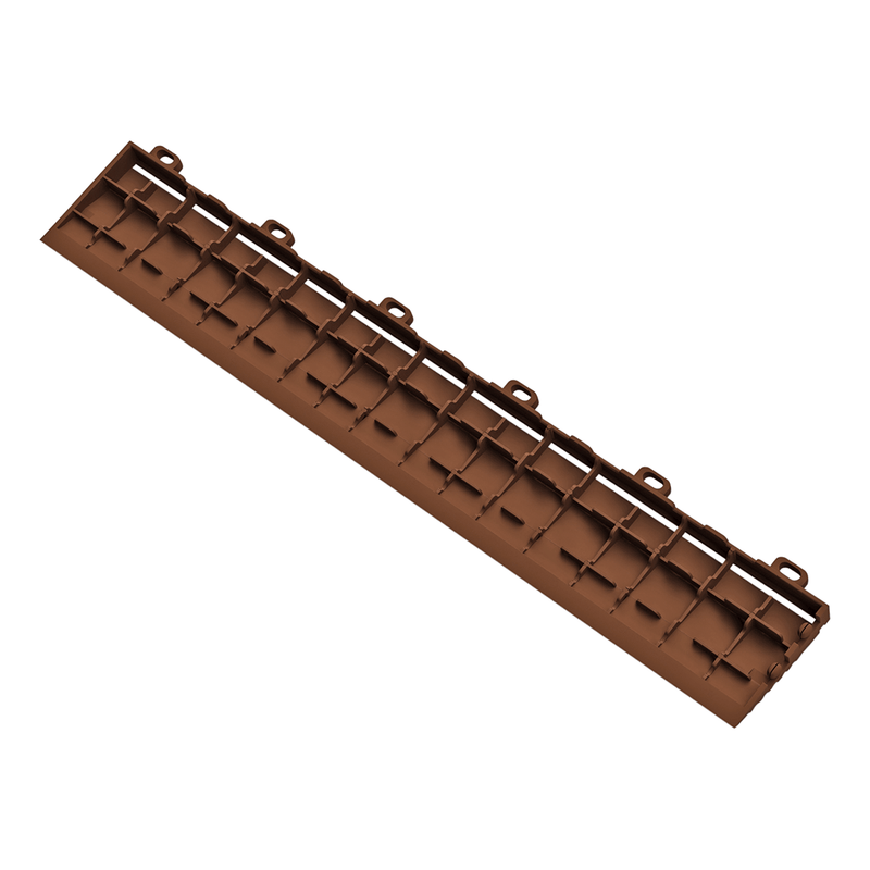 Swisstrax Ribtrax Pro Chocolate Brown Garage Floor Looped Edge (10-Pack)