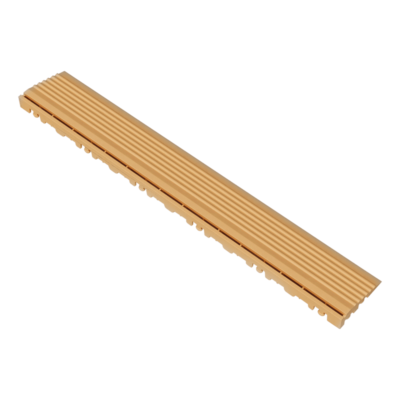 Swisstrax Ribtrax Pro Mocha Java Garage Floor Pegged Edge (10-Pack)