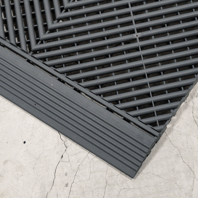 Swisstrax Ribtrax Pro Mocha Java Garage Floor Pegged Edge (10-Pack)