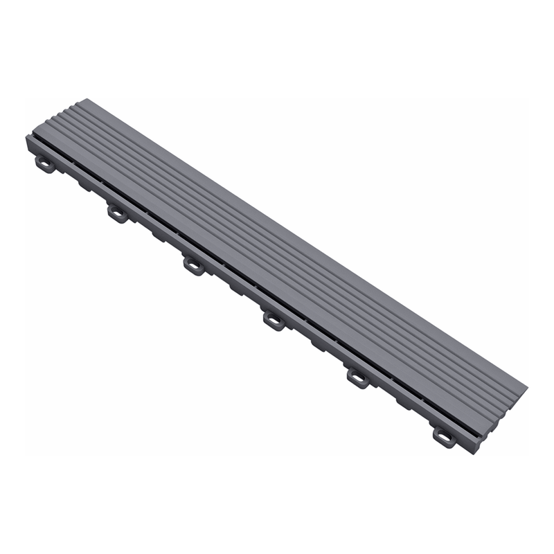 Swisstrax Ribtrax Pro Slate Grey Garage Floor Looped Edge (10-Pack)