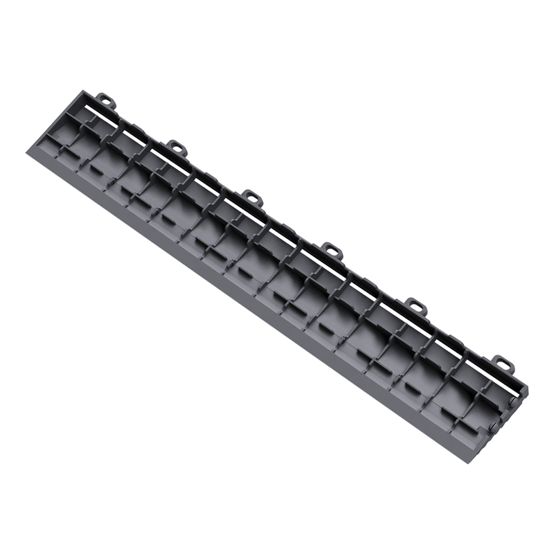 Swisstrax Ribtrax Pro Slate Grey Garage Floor Looped Edge (10-Pack)