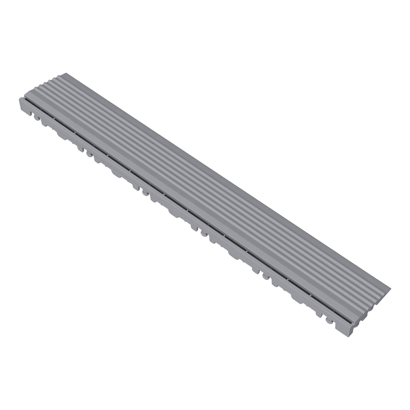 Swisstrax Ribtrax Pro Pearl Grey Garage Floor Pegged Edge (10-Pack)