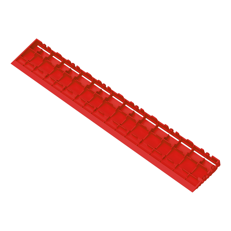 Swisstrax Ribtrax Pro Racing Red Garage Floor Pegged Edge (10-Pack)