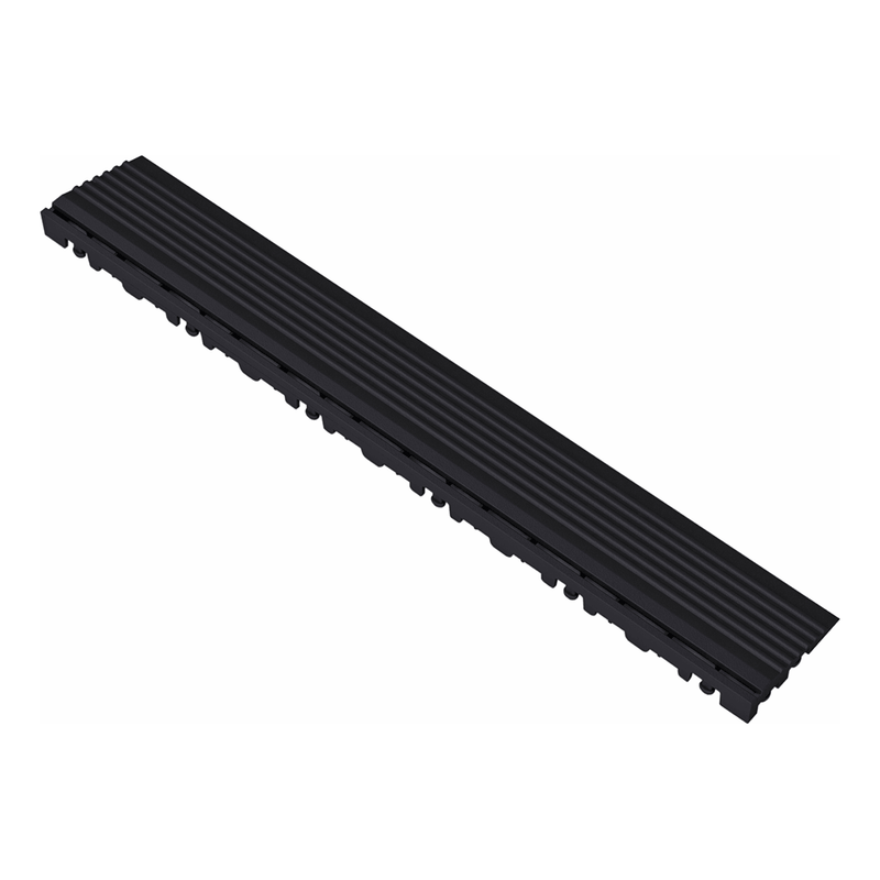 Swisstrax Ribtrax Pro Jet Black Garage Floor Pegged Edge (10-Pack)