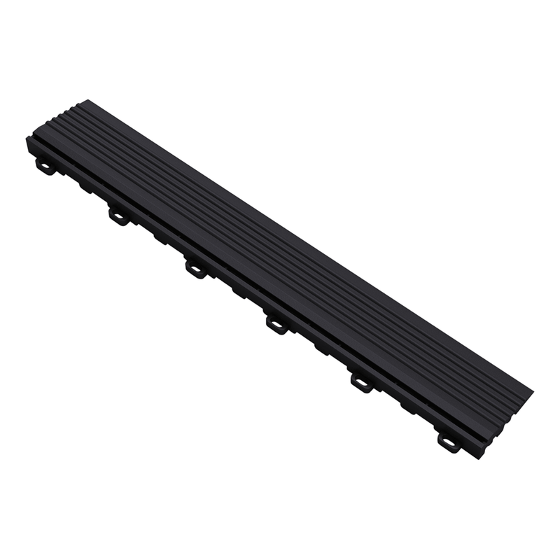 Swisstrax Ribtrax Pro Jet Black Garage Floor Looped Edge (10-Pack)