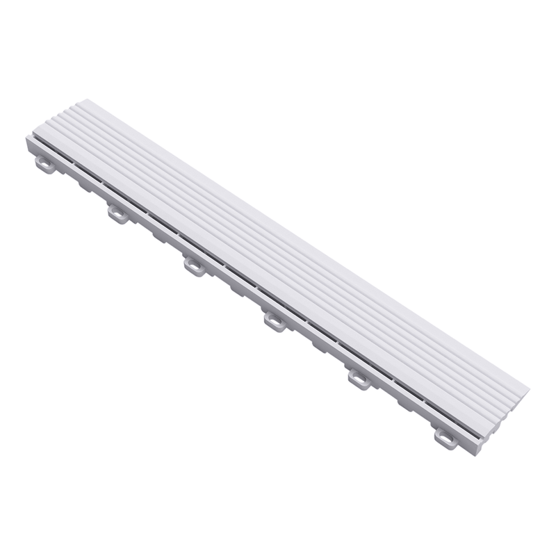 Swisstrax Ribtrax Pro Arctic White Garage Floor Looped Edge (10-Pack)