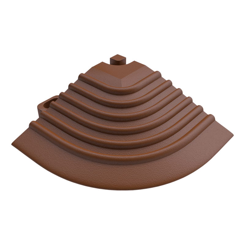 Swisstrax Ribtrax Pro Chocolate Brown Garage Floor Tile Corner (4-Pack)