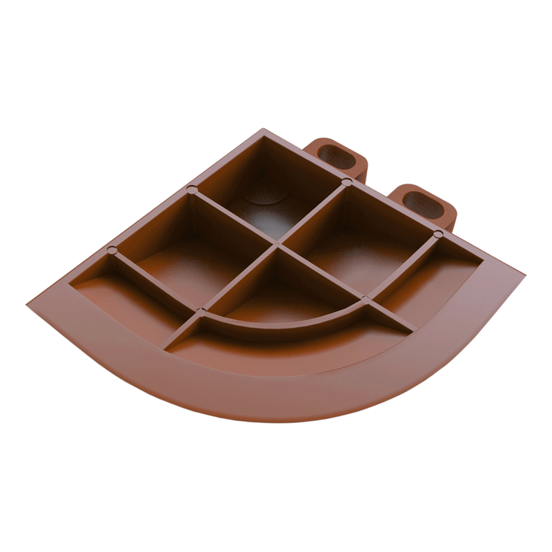 Swisstrax Ribtrax Pro Chocolate Brown Garage Floor Tile Corner (4-Pack)