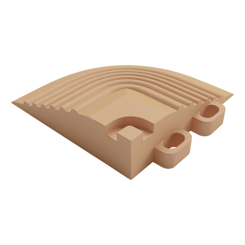 Swisstrax Ribtrax Pro Mocha Java Garage Floor Tile Corner (4-Pack)