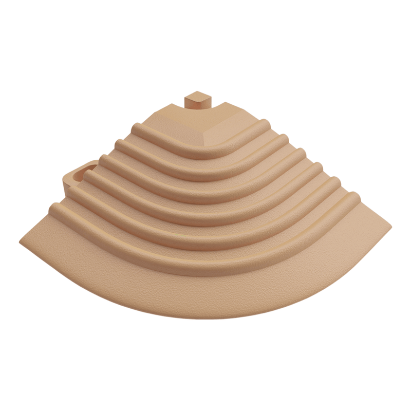 Swisstrax Ribtrax Pro Mocha Java Garage Floor Tile Corner (4-Pack)